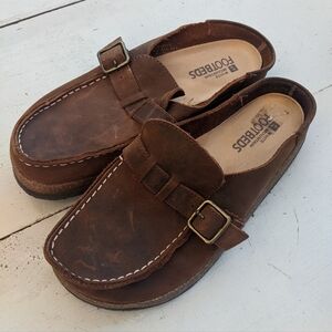 Brown Leather Slip-On Shoes